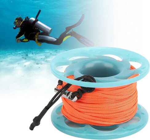 Plastic Line Wheel, High Density Material with Fluorescent Orange Poly Fiber Flat Wire, Rounded Corners No Burrs, for Scuba Diving Snorkeling Photography Underwater Activities (Pink) in Kuwait