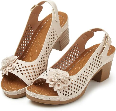 Epsion Women's Platform Heels Block Chunky Sandals Open Toe Ankle Strap Shoes Fashion Dress Summer Beach Sandal 2026 in Kuwait
