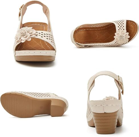 Epsion Women's Platform Heels Block Chunky Sandals Open Toe Ankle Strap Shoes Fashion Dress Summer Beach Sandal 2026 in Kuwait