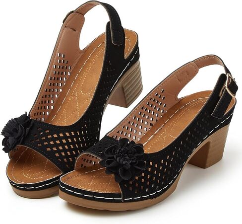 Epsion Women's Platform Heels Block Chunky Sandals Open Toe Ankle Strap Shoes Fashion Dress Summer Beach Sandal 2026 in Kuwait