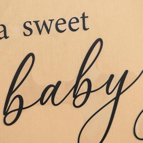 ملصق حائط A Sweet Baby Girl is On Her Way Baby Shower - ملصق حائط لتزيين الحفلات يكشف عن الجنس، ملصقات حائط لافتة إعلان طفلة، ديكور خلفية قوس بالون استحمام الطفل (أسود) in Kuwait