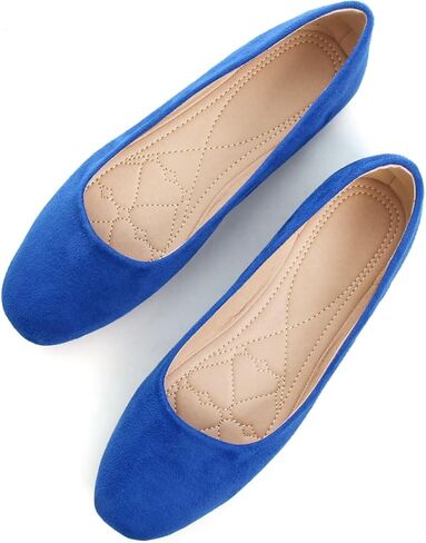 SAILING LU Ballet Flats for Women Comfortable Solid Color | Soft Flats, Square Toe, Ballet Shoes, Dressy, Slip-ons Loafers in Saudi Arabia