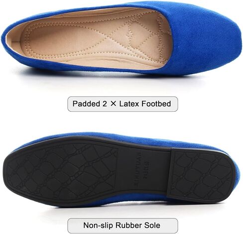SAILING LU Ballet Flats for Women Comfortable Solid Color | Soft Flats, Square Toe, Ballet Shoes, Dressy, Slip-ons Loafers in Saudi Arabia