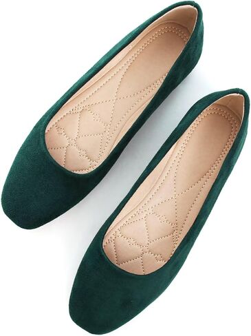 SAILING LU Ballet Flats for Women Comfortable Solid Color | Soft Flats, Square Toe, Ballet Shoes, Dressy, Slip-ons Loafers in Saudi Arabia