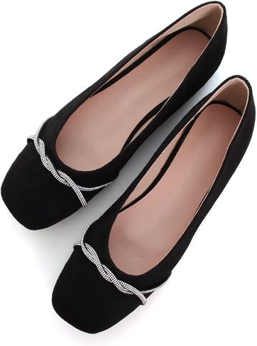 SAILING LU Ballet Flats for Women Comfortable Solid Color | Soft Flats, Square Toe, Ballet Shoes, Dressy, Slip-ons Loafers in Saudi Arabia