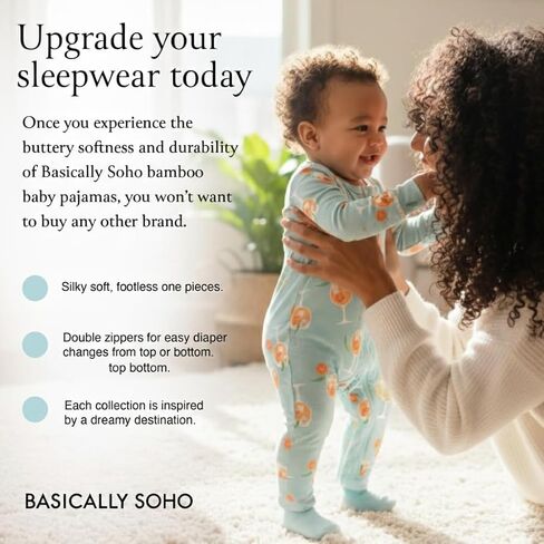 Zippered Baby Romper – Viscose from Bamboo Baby Onesies – Destination Prints Collection One Piece Pjs in Saudi Arabia