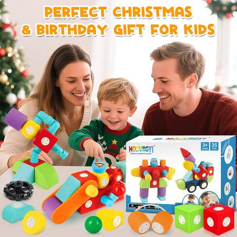 50 PCS Magnetic Foam Blocks for Kids, Large Magnetic Building Blocks for Toddlers 3+, Kids Bath Toys and Preschool STEM Educational Toys, Birthday for Boys & Girls 3 4 5 6+ Years Old in Saudi Arabia