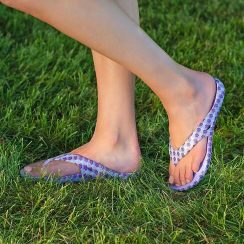 GreaterGood Playful Paws Flip Flops Lightweight Thong Sandals Textured Grip Insole Non Slip Pet Print Beach Pool Casual Gifts for Women in Saudi Arabia