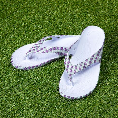 GreaterGood Playful Paws Flip Flops Lightweight Thong Sandals Textured Grip Insole Non Slip Pet Print Beach Pool Casual Gifts for Women in Saudi Arabia