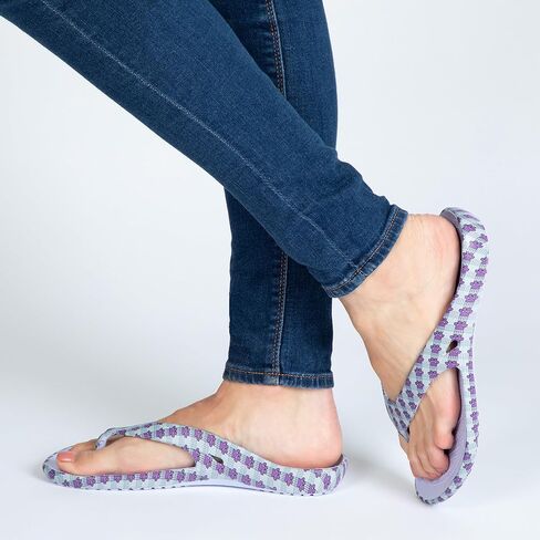 GreaterGood Playful Paws Flip Flops Lightweight Thong Sandals Textured Grip Insole Non Slip Pet Print Beach Pool Casual Gifts for Women in Saudi Arabia