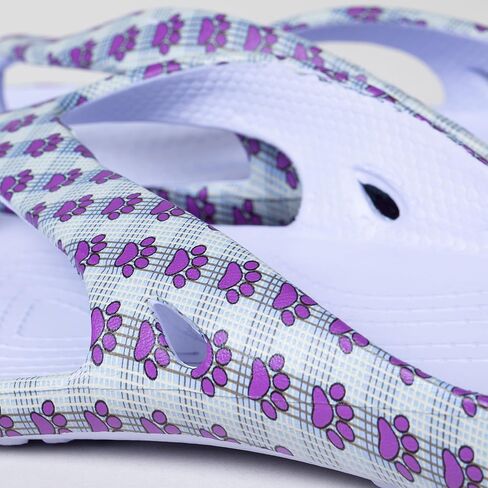 GreaterGood Playful Paws Flip Flops Lightweight Thong Sandals Textured Grip Insole Non Slip Pet Print Beach Pool Casual Gifts for Women in Saudi Arabia