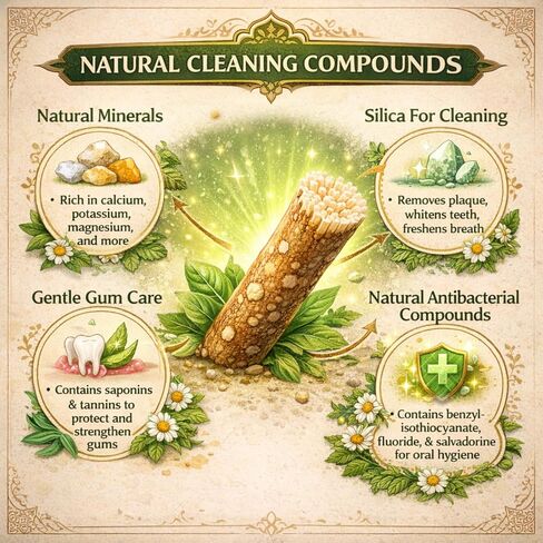 HERBOGANIC Sewak Natural Miswak Traditional Toothbruh 12 Pack No Flavor All Natural for Oral Health, Hygiene, Fresh Breath, Whiter Teeth, Chemical Free, Light Weight, Vacuum Sealed in Saudi Arabia