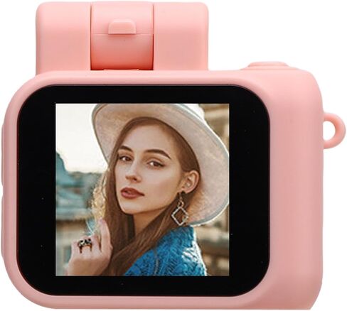 Fabater Keychain Camera, 1080P HD Video Retro Digital Camera, Mini Portable with 32GB Memory Card Built in LED Flash for School Events Family Gatherings (Pink) in Saudi Arabia