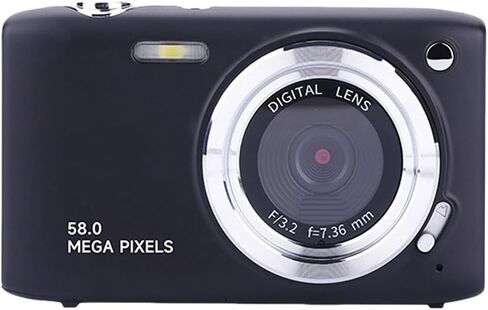 كاميرا رقمية Generic D600 4K محمولة خفيفة الوزن وتكبير 16X مرشحات تجميل وشاشة 2.88 بوصة مدمجة للتصوير الفوتوغرافي أثناء السفر مدونة فيديو in Kuwait
