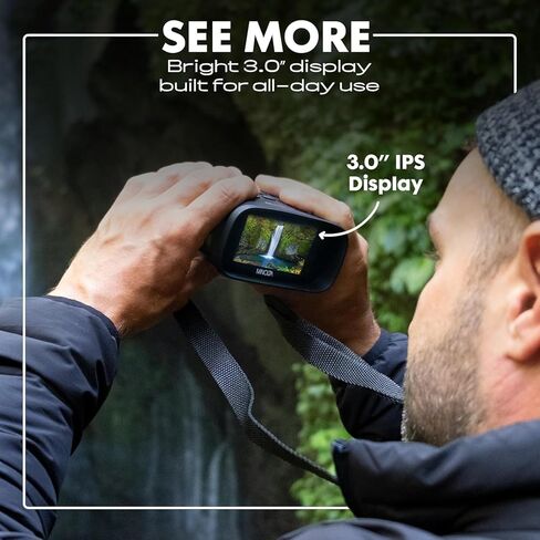 كاميرا Minolta MNDM10B 10x25 أحادية الرؤية الليلية بدقة 4K بدقة 48 ميجابكسل (رمادي) مع مجموعة تنظيف + شاحن حائط USB in Kuwait