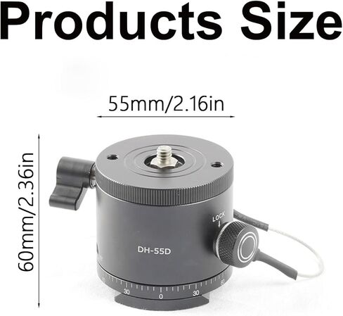 Professional Tripod Head Quick Release Plate Panoramic Indexing Rotators 10Click Stops Unisex Aluminum Alloy Panoramic Indexing Head in Kuwait