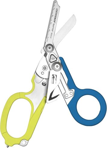 LEATHERMAN، مقصات Raptor Rescue للطوارئ مع قاطع حزام وكسارة زجاجية، صنع في الولايات المتحدة الأمريكية، أسود-برتقالي مع حافظة مساعدة in Kuwait