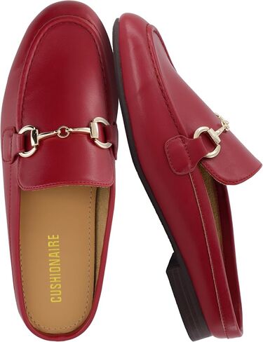 CUSHIONAIRE Yummy Slip On Womens Mules, Business Casual Loafers for Women with Low Heel and Metal Chain Detail - [Run Small Size Up] in Saudi Arabia