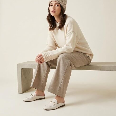 CUSHIONAIRE Yummy Slip On Womens Mules, Business Casual Loafers for Women with Low Heel and Metal Chain Detail - [Run Small Size Up] in Saudi Arabia