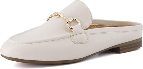 CUSHIONAIRE Yummy Slip On Womens Mules, Business Casual Loafers for Women with Low Heel and Metal Chain Detail - [Run Small Size Up] in Saudi Arabia