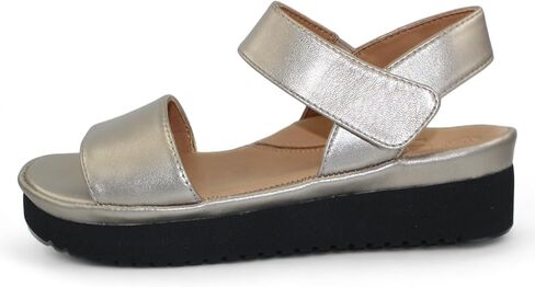 Champagne Met Nappa Women's Abrilla Sandals by L'Amour Des Pieds in Kuwait