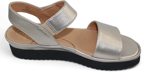 Champagne Met Nappa Women's Abrilla Sandals by L'Amour Des Pieds in Kuwait