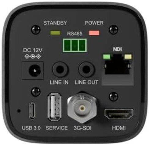 كاميرا PTZOptics Studio 4K مع زووم بصري 20x (رمادي) حزمة مع شاشة LCD Delvcam VGRIP-2 حامل مشبك متعدد الأذرع in Kuwait