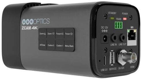 كاميرا PTZOptics Studio 4K مع زووم بصري 20x (رمادي) حزمة مع شاشة LCD Delvcam VGRIP-2 حامل مشبك متعدد الأذرع in Kuwait
