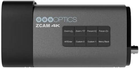 كاميرا PTZOptics Studio 4K مع زووم بصري 20x (رمادي) حزمة مع شاشة LCD Delvcam VGRIP-2 حامل مشبك متعدد الأذرع in Kuwait