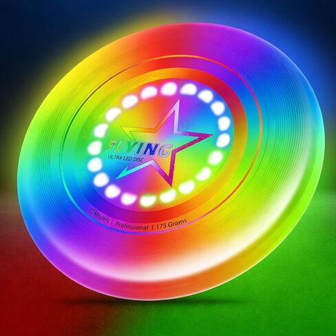 Dilabnba Flying Ring Disc Toy LED Light Beach Backyard Camping Sports Play Soft Discs Outdoor Tossing Toy Christmas Birthday Gift for Teens Boys Kids Adults, Lost Mode, 9.8''/200g in Saudi Arabia