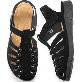Alicegana Womens Flat Sandals Summer: Comfortable Round Closed Toe Fisherman Shoes with Adjustable Ankle Strap Casual Dressy 2026 in Kuwait