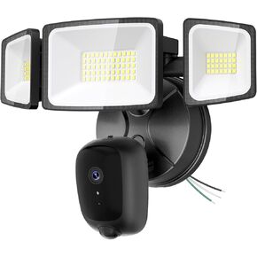 كاميرا Floodlight 6500LM سلكية، كاميرا أمان 2K HD خارجية مع تنشيط الحركة، رؤية ليلية ملونة، تسجيل 24/7، صوت ثنائي الاتجاه، 2.4G WiFi، صفارة إنذار مدمجة، تعمل مع Alexa وGoogle in Kuwait