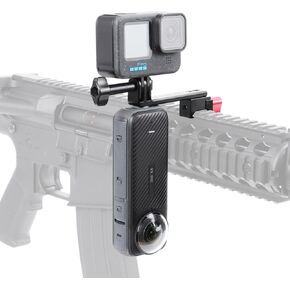 حامل محول حامل مسدس ألومنيوم من SEASKY/Airsoft Picatinny لكاميرا Gopro Hero 12/11/10/9 DJI Action 4/3/2 Insta360 G03 ملحقات الكاميرا الرياضية للصيد POV/Vlog Wargame (GM01) in Kuwait