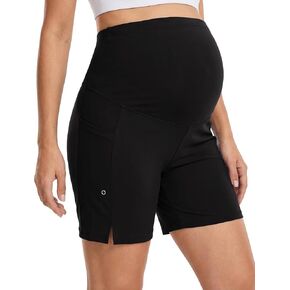 Maternity Swim Board Shorts Over Belly Stretchy Casual Summer Beach Pregnancy Swim Bottoms Shorts with Pockets in Kuwait