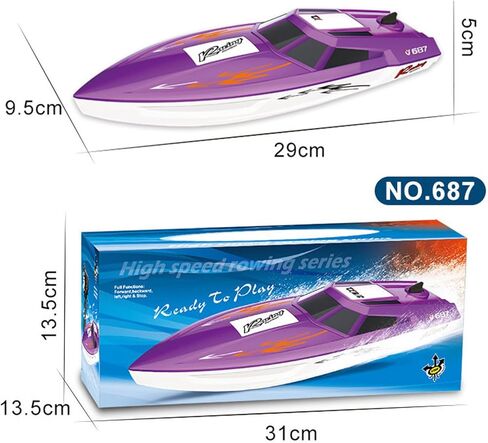 High Speed RC Boats,Mini Remote Control Speedboat Dual Motors 2.4Ghz Electric Remote Control Ship for Adult and 8-12 Teen Waterproof Toy Boat for Pool 2 Batteries,Blue in Saudi Arabia