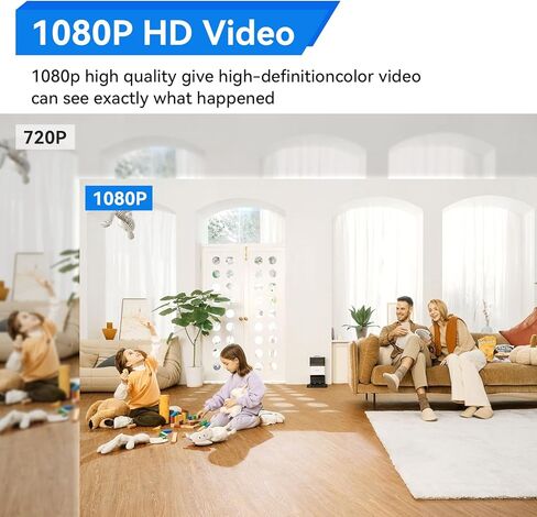 كاميرا مخفية واي فاي بدقة 1080 بكسل (تصميم ساعة رقمية) - رؤية ليلية، زاوية واسعة وتسجيل دائري، كاميرا مربية أمان داخلية للمراقبة المنزلية in Kuwait