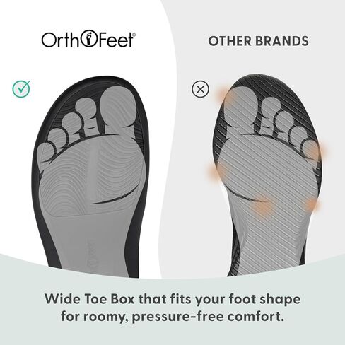 Orthofeet Women's Orthopedic Tessa Adjustable Leather Heeled Sandal in Saudi Arabia