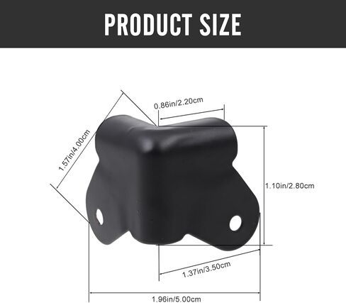 20pcs Speaker Cabinet Corner Cover Protector Metal Guard Anti-Collision Anti-Rust for Baby Proofing Furniture Cabinet Guitar Amplifier Stage Speaker Table Edge Guard Bumpers Black in Kuwait