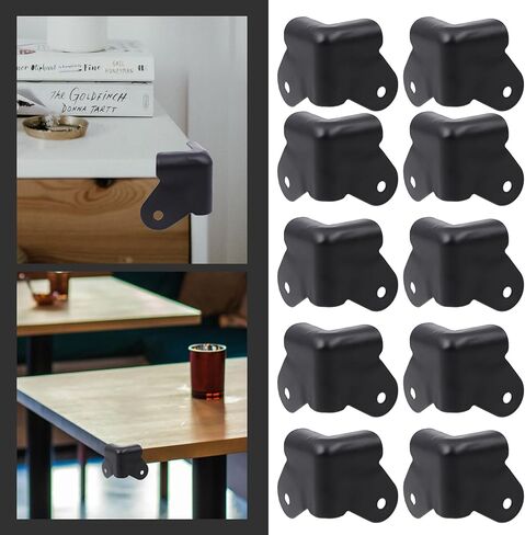 20pcs Speaker Cabinet Corner Cover Protector Metal Guard Anti-Collision Anti-Rust for Baby Proofing Furniture Cabinet Guitar Amplifier Stage Speaker Table Edge Guard Bumpers Black in Kuwait