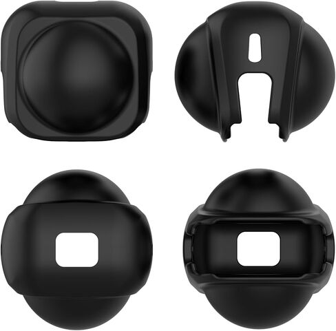 LOKEKE متوافق مع واقي غطاء عدسة Insta360 X5، غطاء حماية من السيليكون متوافق مع Insta360 X5 Len (أسود) in Kuwait