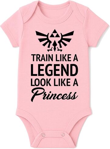 Brain Juice Tees Train Like A Legend Look Like A Princess Baby One Piece in Kuwait