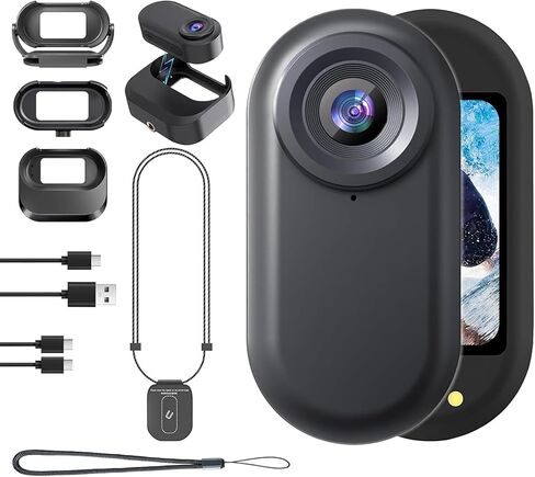 Mini Body Camera 1080P, Wearable Action Cam with Magnetic Charging Case, Thumb Size POV Camera, Premium Portable Camcorder Mount Anywhere for Work, Outdoors Activities, Pet in Kuwait