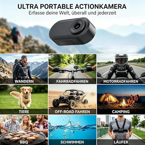 Mini Body Camera 1080P, Wearable Action Cam with Magnetic Charging Case, Thumb Size POV Camera, Premium Portable Camcorder Mount Anywhere for Work, Outdoors Activities, Pet in Kuwait