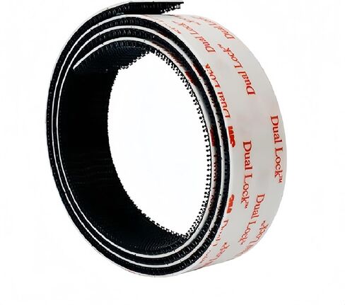 3M Dual Lock SJ3550 مثبتات قابلة لإعادة الإغلاق شديدة التحمل، شريط لاصق وحلقة أسود، 1 بوصة × 3.28 قدم. للاستخدام الداخلي/الخارجي، رائع للمعادن والزجاج والأكريليك والكمبيوتر الشخصي وABS. in Kuwait