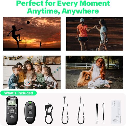 جهاز تحكم عن بعد بمؤقت فاصل زمني قابل للشحن USB-C من AODELAN، إصدار مصراع لاسلكي لنيكون D200، D300، D750، D5000، D5100، D5200، D5600، D7200، D7500، Z6، Z7، D800، D850، Coolpix P1000 in Kuwait