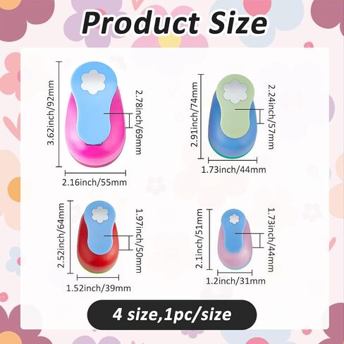 4 قطع من SUPERFINDINGS، 4 قطع من 4 أنماط على شكل زهرة، خرامة حرفية واحدة، خرامة يدوية من سبيكة بلاستيكية، خرامة ورقية، صنع قصاصات ورقية، صناعة يدوية، دعوات وديكورات التهنئة in Kuwait