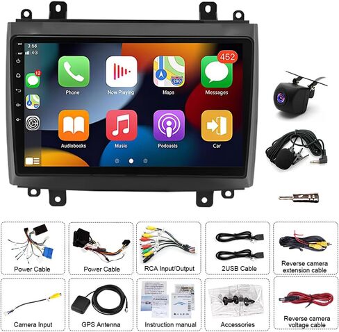 10" Android 13 Car Stereo Radio for Cadillac CTS 2003-2007 Head Unit with Wireless Carplay Android Cadillac SRX Radio 2004-2008 Screen Bluetooth Double Din Stereo GPS FM RDS AHD Backup Camera 2+32G in Saudi Arabia