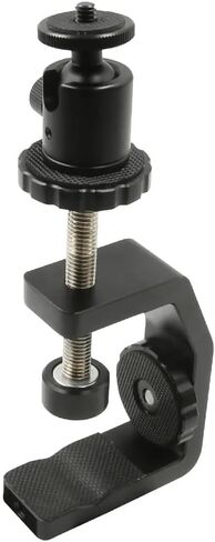REFLEX CAMERA Metal Desk C-Clamp with Mini Ball Head 360° Rotation 1/4"-20 Screw Mount for DSLR Camera, Smartphone, LED Lights & More. Stable Camera & Phone Mount for Photography & Live Streaming in Kuwait