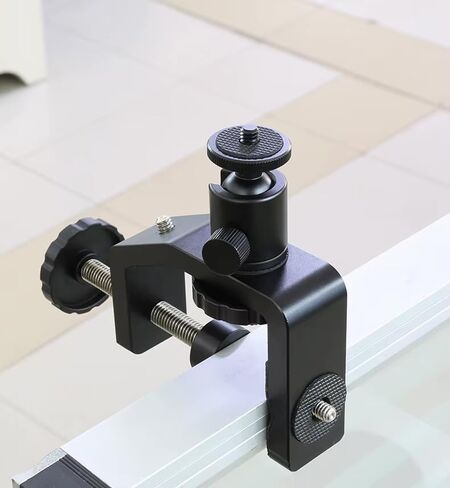 REFLEX CAMERA Metal Desk C-Clamp with Mini Ball Head 360° Rotation 1/4"-20 Screw Mount for DSLR Camera, Smartphone, LED Lights & More. Stable Camera & Phone Mount for Photography & Live Streaming in Kuwait