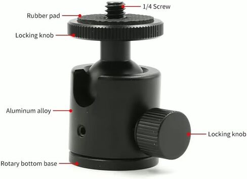 REFLEX CAMERA Metal Desk C-Clamp with Mini Ball Head 360° Rotation 1/4"-20 Screw Mount for DSLR Camera, Smartphone, LED Lights & More. Stable Camera & Phone Mount for Photography & Live Streaming in Kuwait